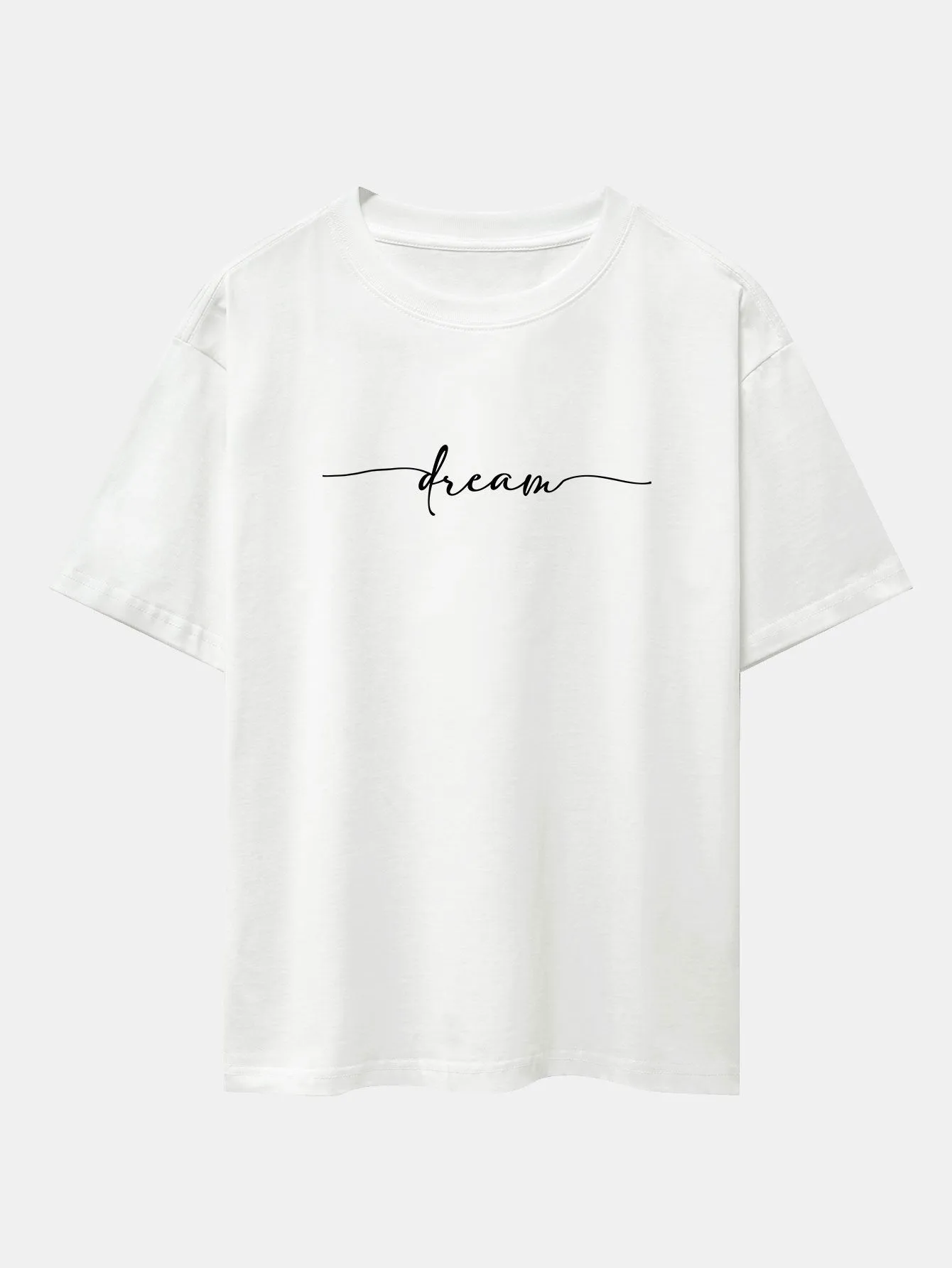 Dream Letters Print Heavy Weight Oversize T-Shirt sold by Hoooyi product image thumbnail 2