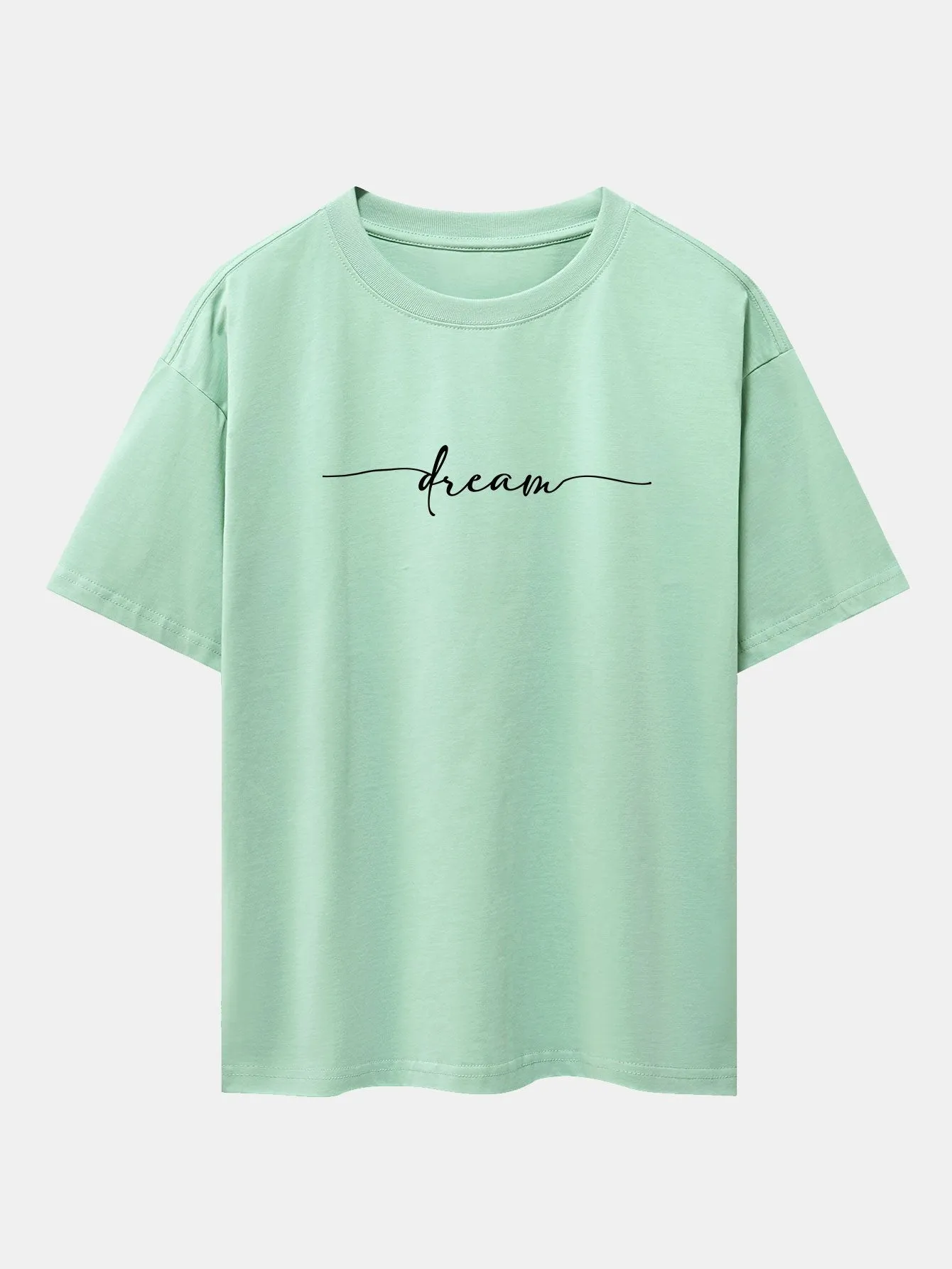 Dream Letters Print Heavy Weight Oversize T-Shirt sold by Hoooyi product image thumbnail 3