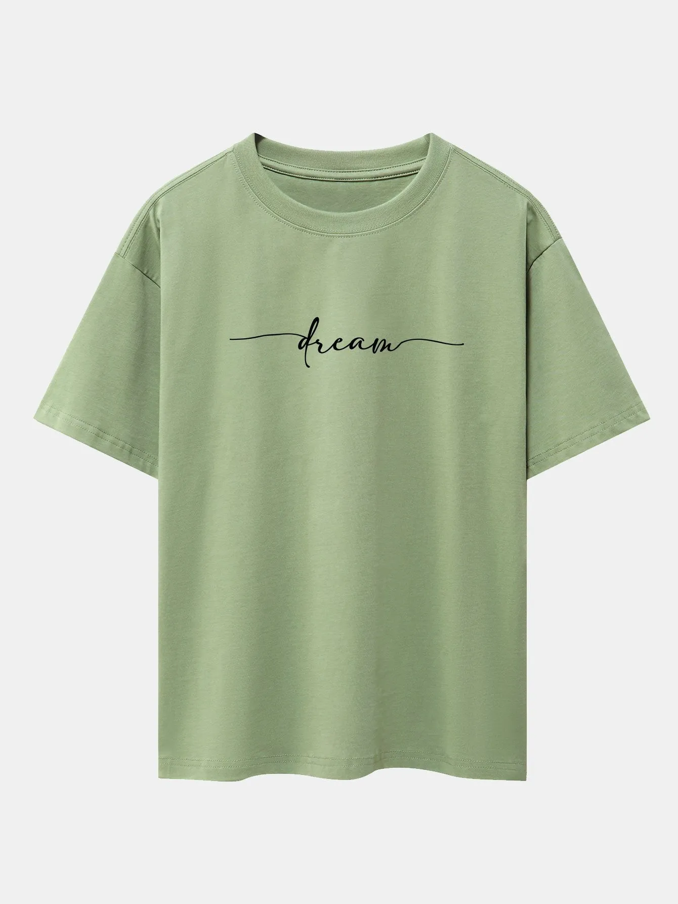 Dream Letters Print Heavy Weight Oversize T-Shirt sold by Hoooyi product image thumbnail 4