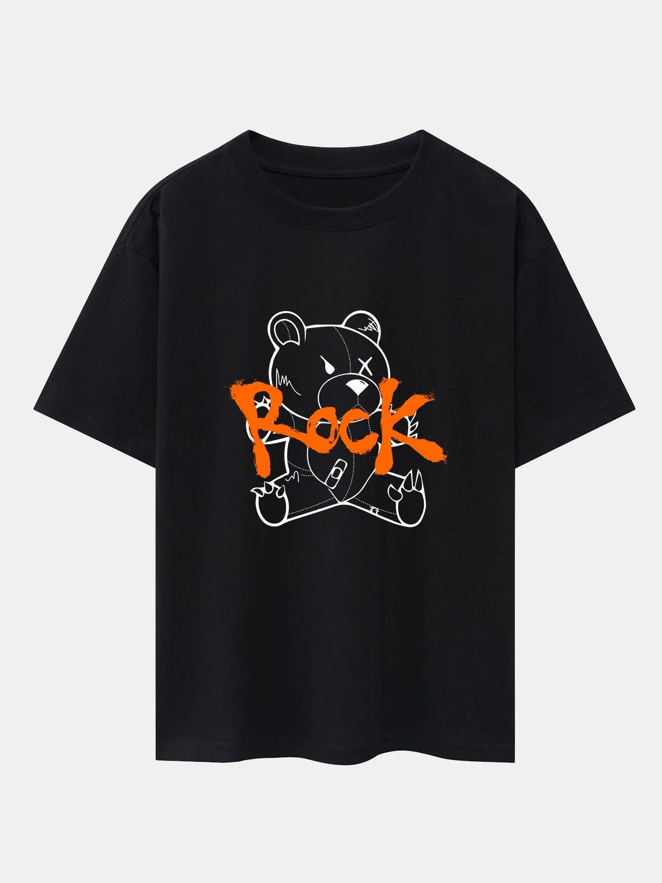 Rock Back Print Heavy Weight Oversize T-Shirt sold by Hoooyi