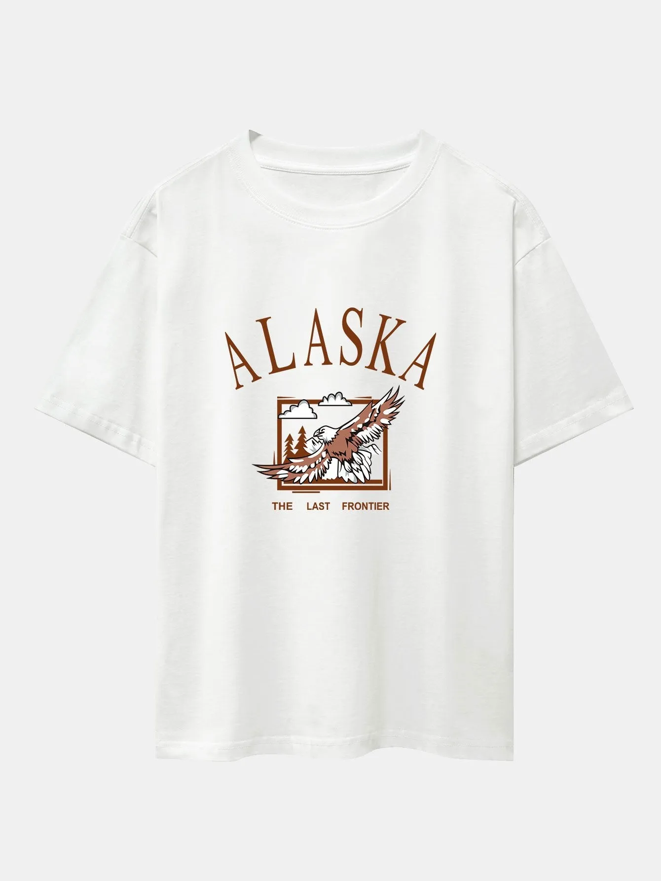 Alaskan Eagle Print Heavy Weight Oversize T-Shirt sold by Hoooyi product image thumbnail 3