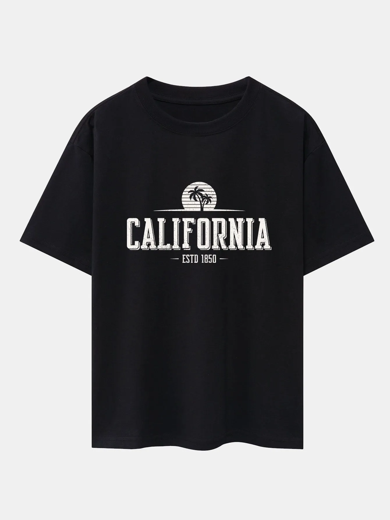 Vintage California Letter Print Heavy Weight Oversize T-Shirt sold by Hoooyi product image thumbnail 3