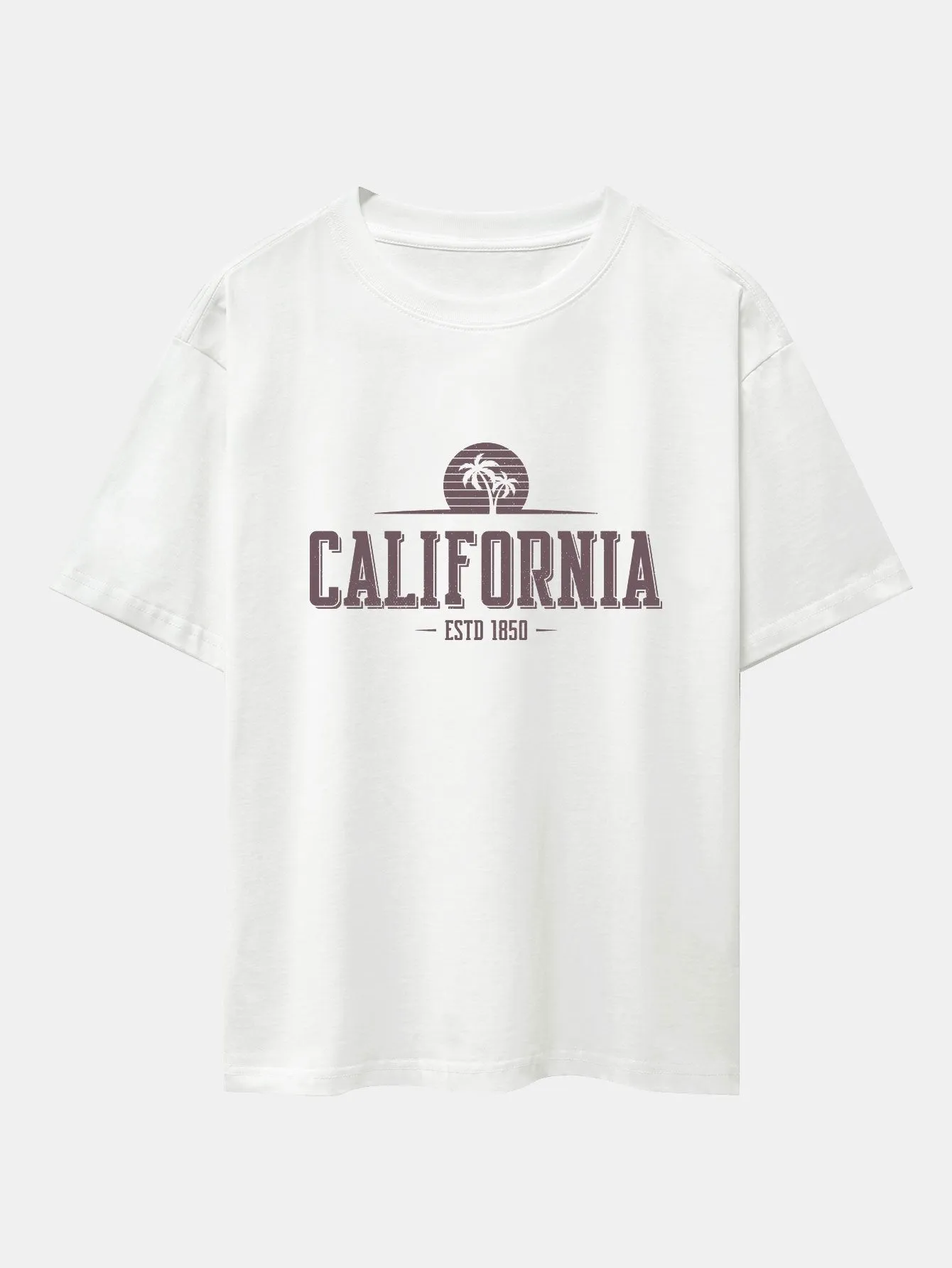 Vintage California Letter Print Heavy Weight Oversize T-Shirt sold by Hoooyi product image thumbnail 2