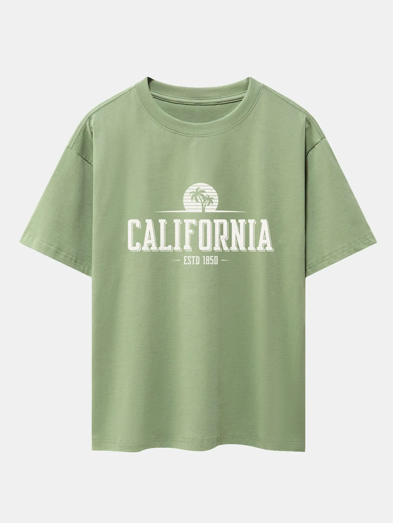Vintage California Letter Print Heavy Weight Oversize T-Shirt sold by Hoooyi product image thumbnail 4