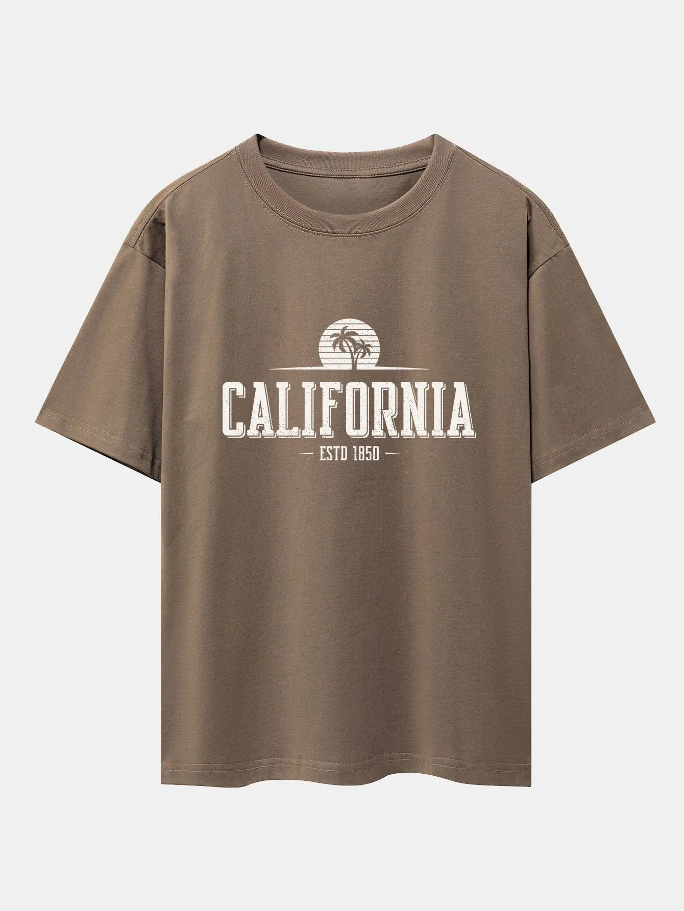 Vintage California Letter Print Heavy Weight Oversize T-Shirt sold by Hoooyi product image thumbnail 5
