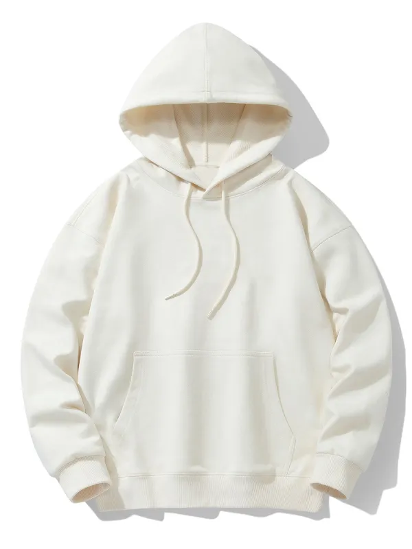 Basic Heavy Weight Drop Shoulder Relaxed Hoodie sold by Hoooyi