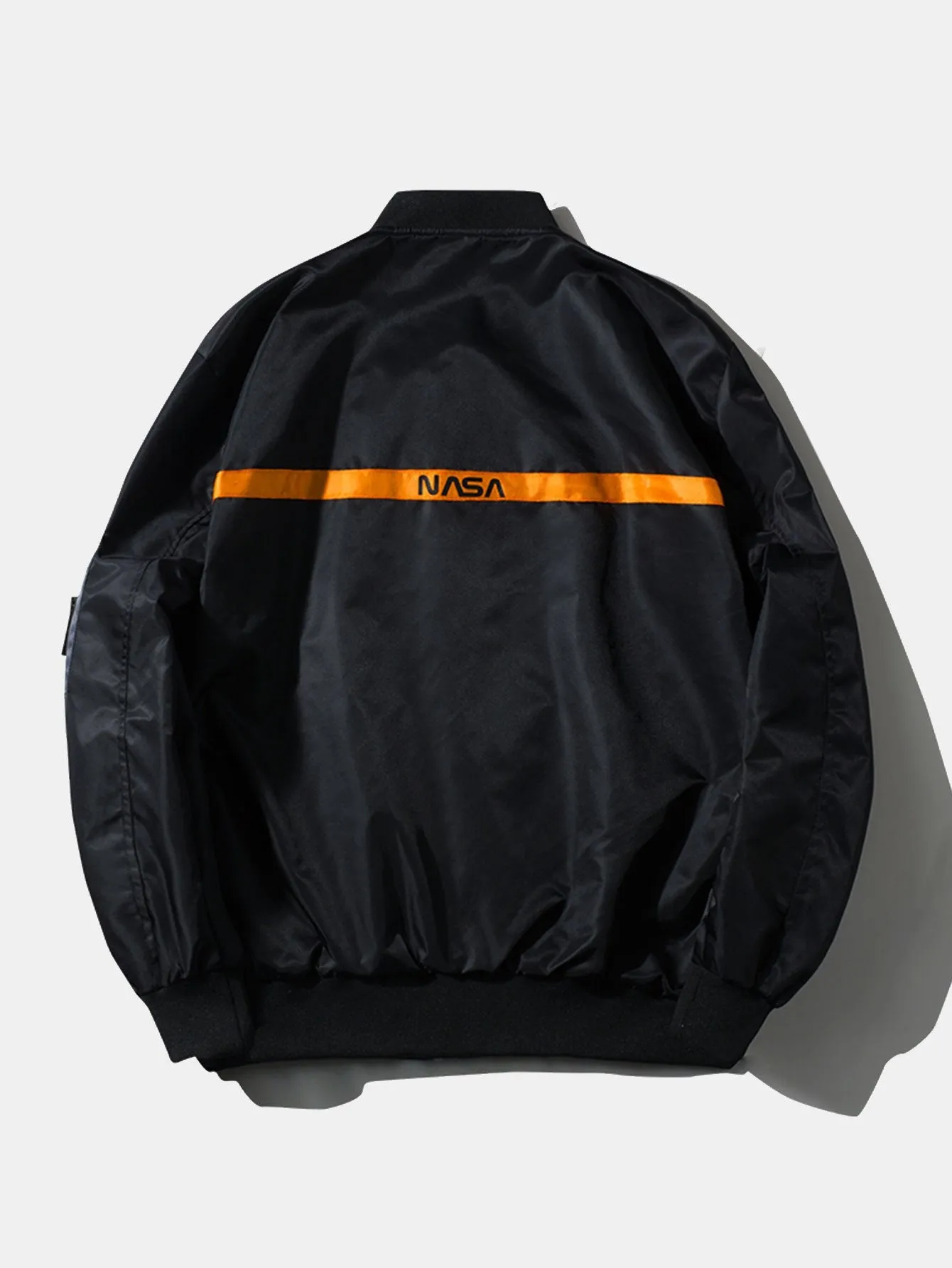 Oversized NASA Print Bomber Jacket sold by Hoooyi product image thumbnail 5