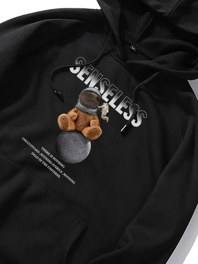 Space Bear Print Hoodie sold by Hoooyi product image thumbnail 2