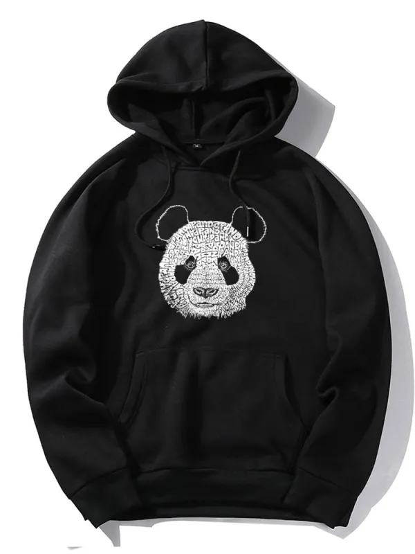 Panda Painting Print Hoodie made by Hoooyi