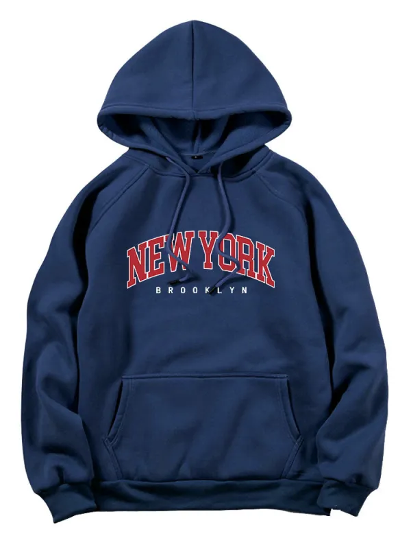 New York Brooklyn Print Hoodie made by Hoooyi