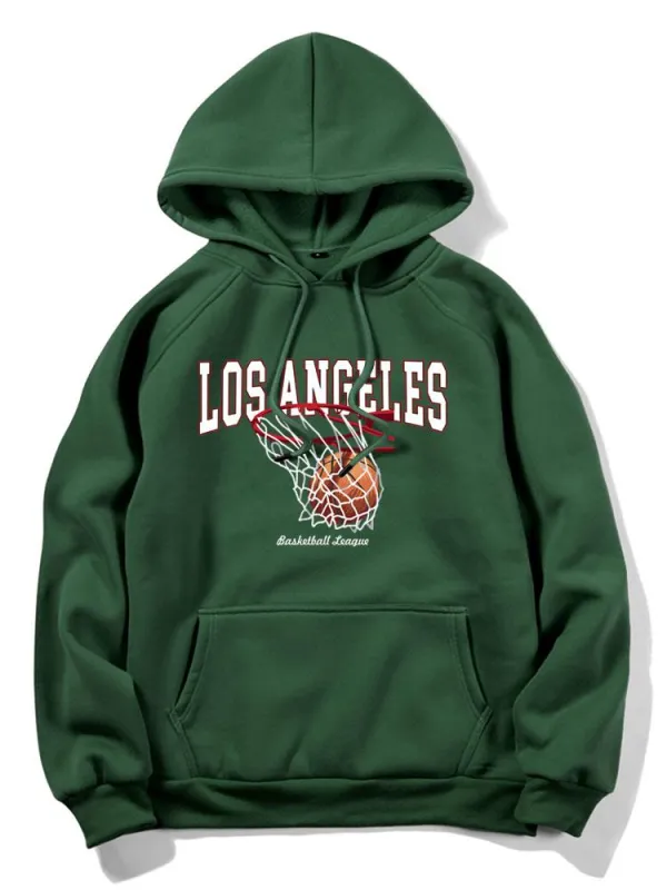 Los Angeles Basketball Print Hoodie made by Hoooyi