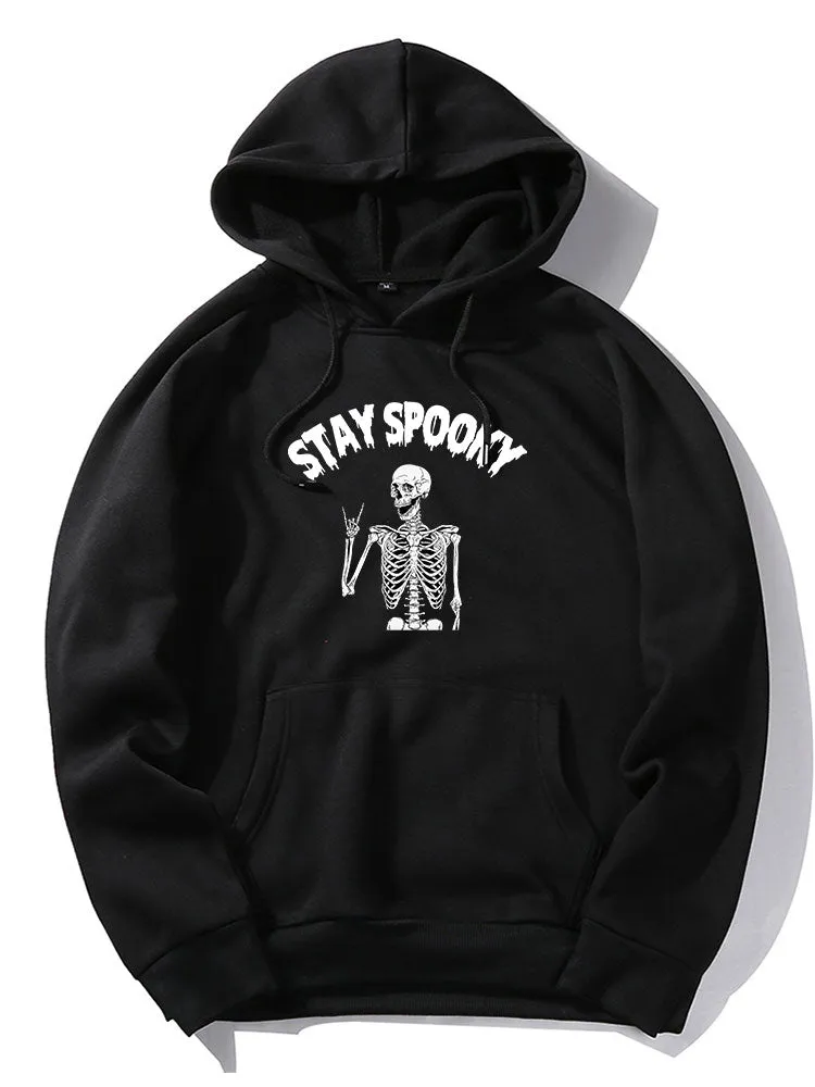 Halloween Skeleton Print Hoodie sold by Hoooyi