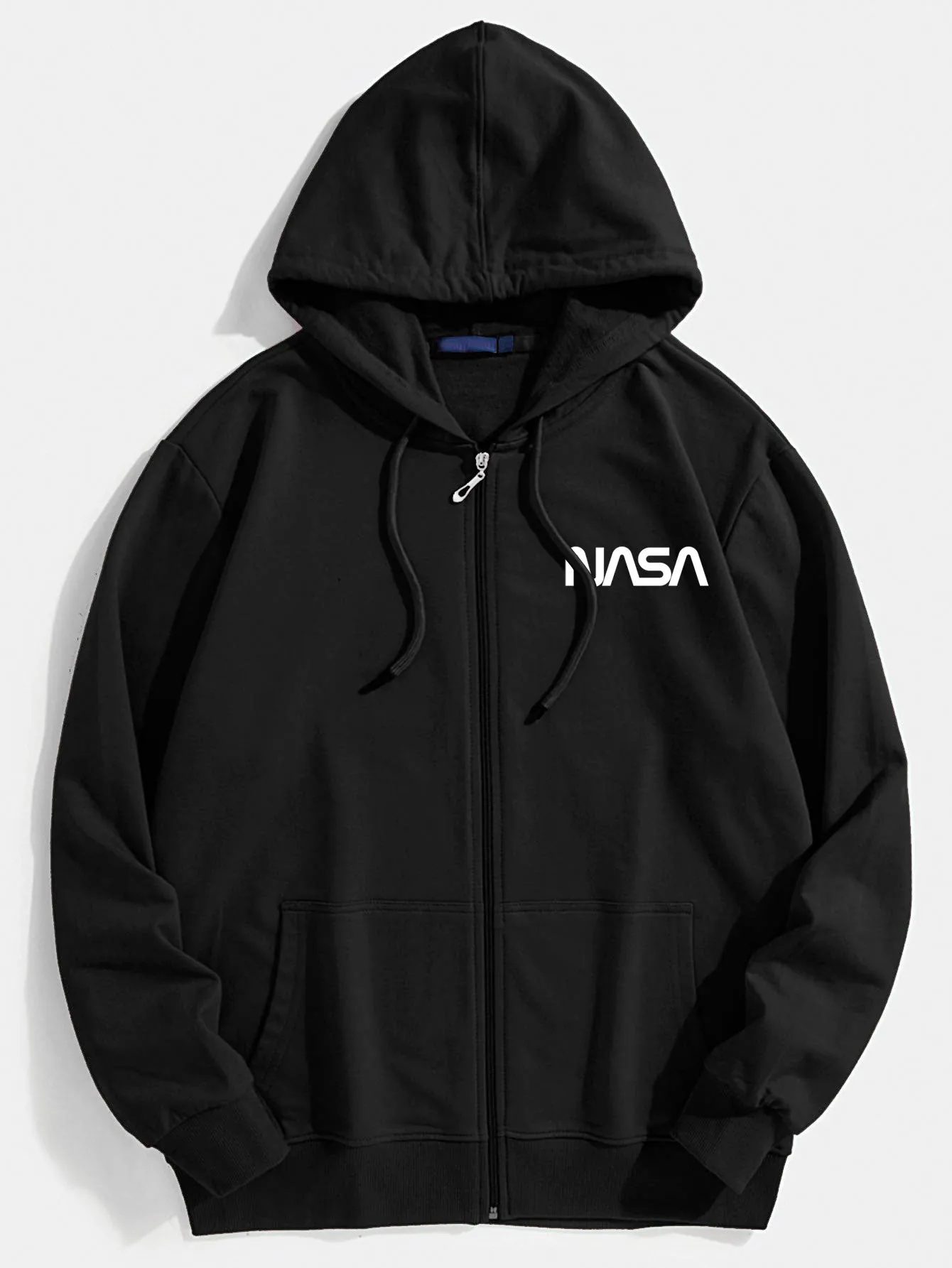 Nasa Print Zip Through Hoodie sold by Hoooyi