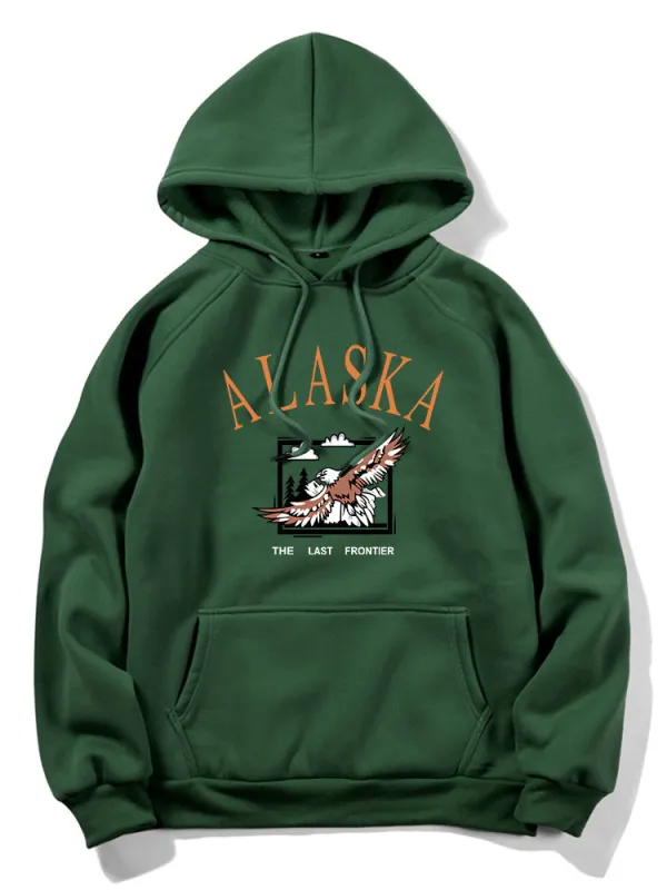Alaska Eagle Print Hoodie made by Hoooyi