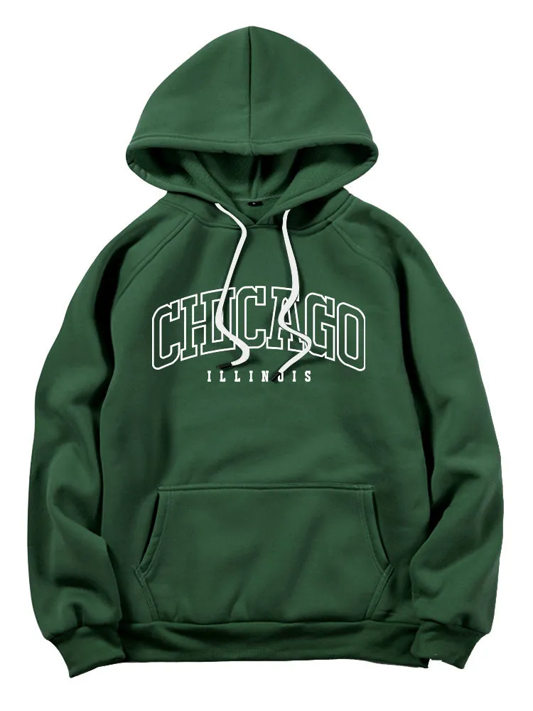 Chicago Character Print Hoodie sold by Hoooyi