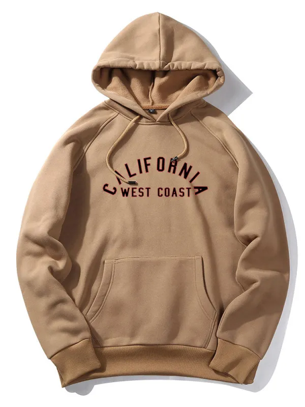 California West Coast Print Hoodie made by Hoooyi