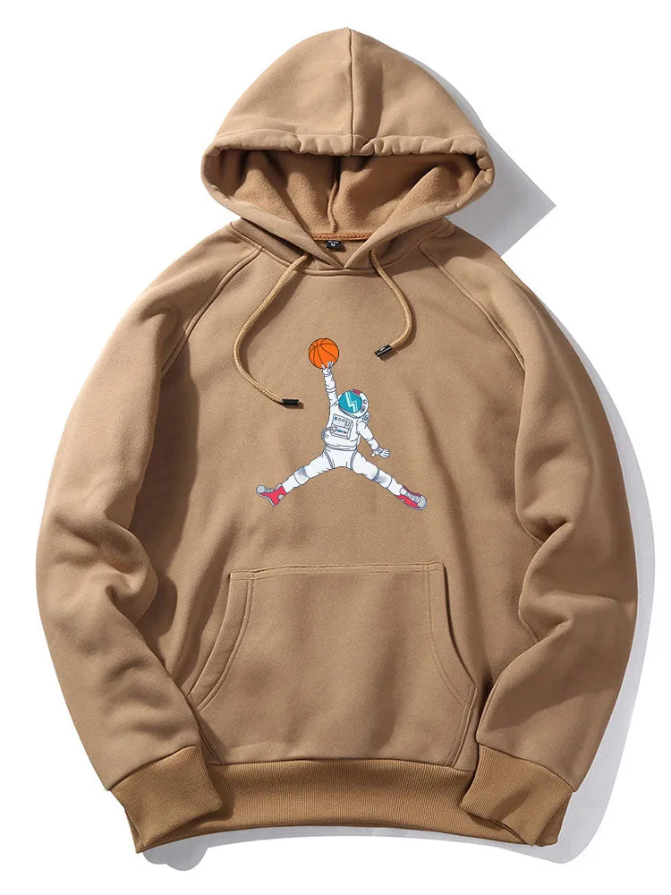 Basketball Astronaut Print Hoodie sold by Hoooyi product image thumbnail 4
