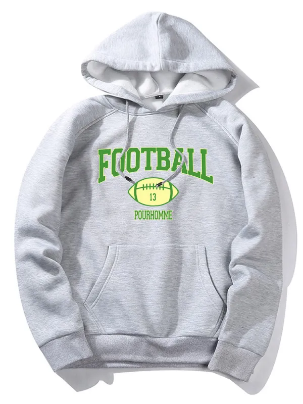 Football Print Hoodie made by Hoooyi