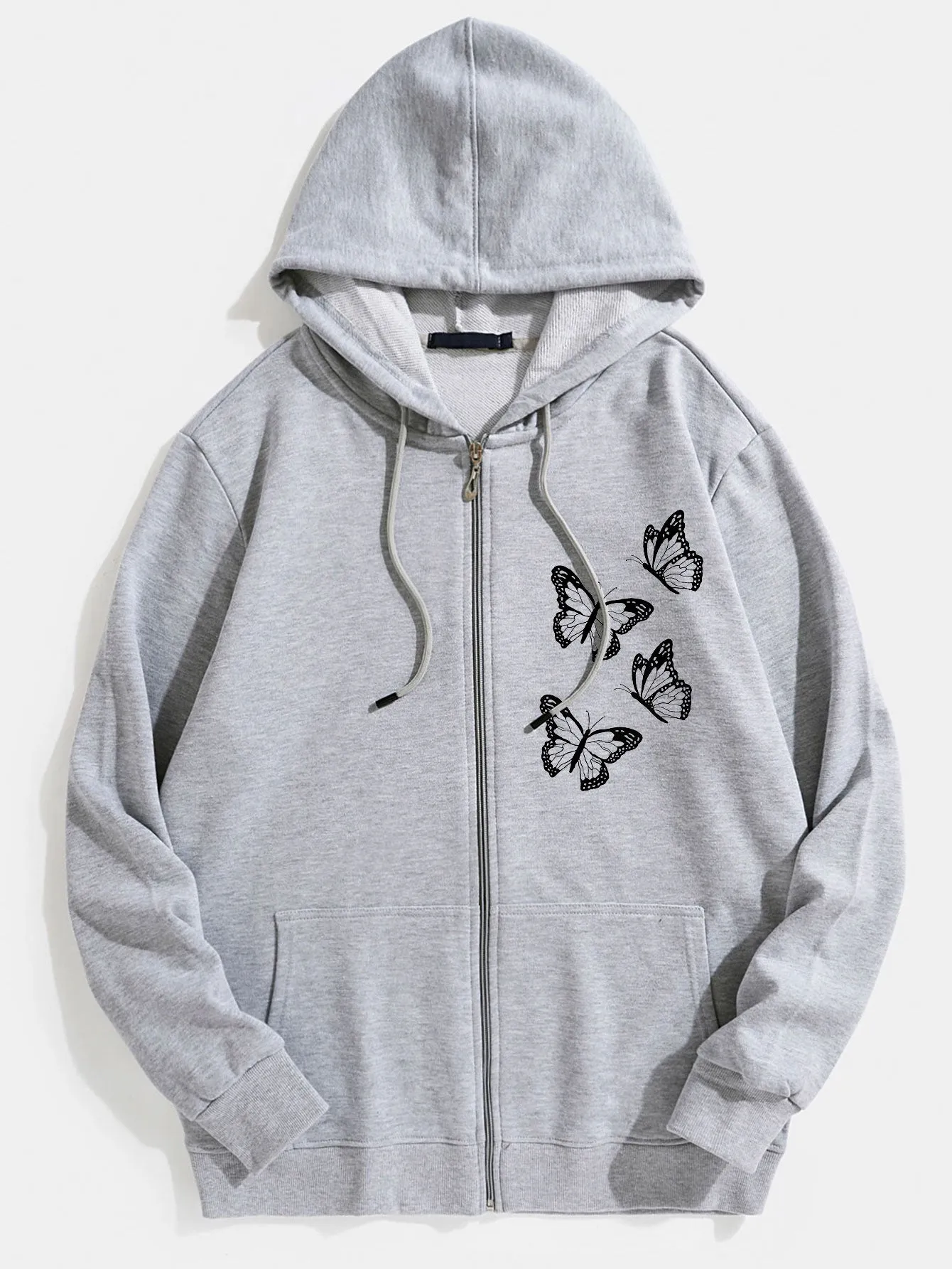 Butterfly Print Zip Through Hoodie sold by Hoooyi