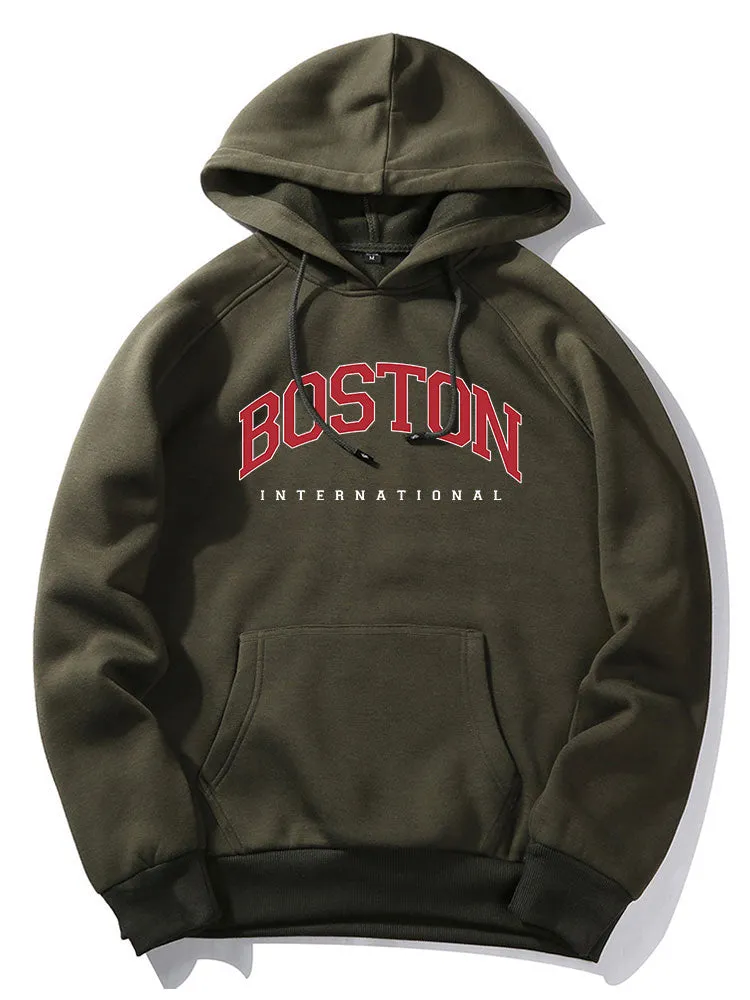 Boston Letter Print Hoodies sold by Hoooyi product image thumbnail 4