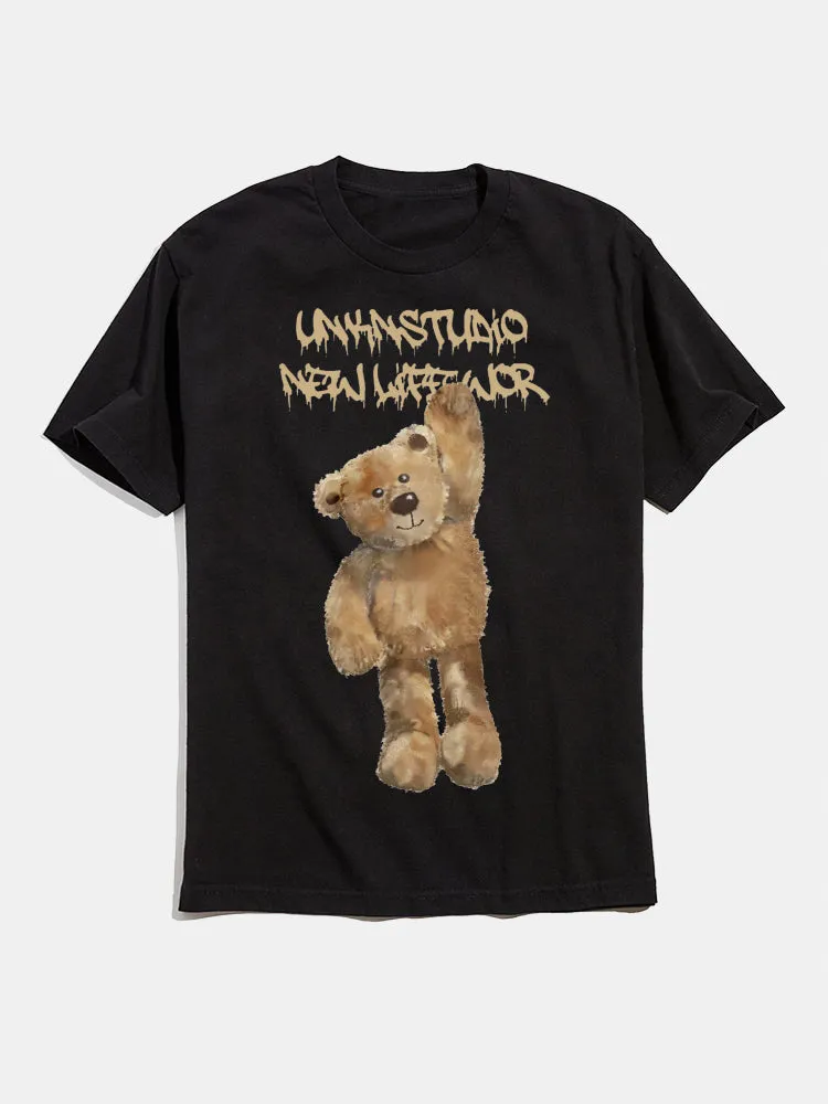 Teddy Bear Graphic T-Shirts sold by Hoooyi