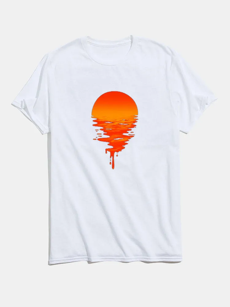 Sunset Graphic Cotton T-Shirts sold by Hoooyi product image thumbnail 2