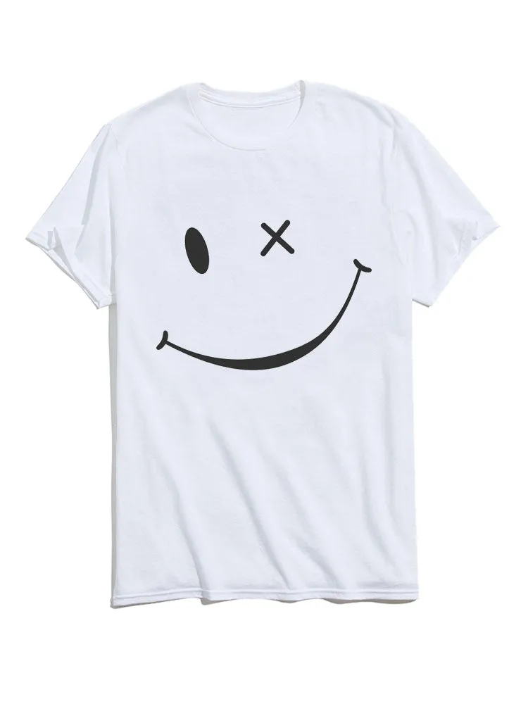 Smile Face Short Sleeve T-Shirts sold by Hoooyi product image thumbnail 3