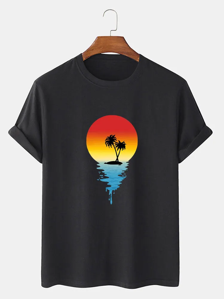 Sea Palm Tree Print T-Shirt sold by Hoooyi product image thumbnail 3