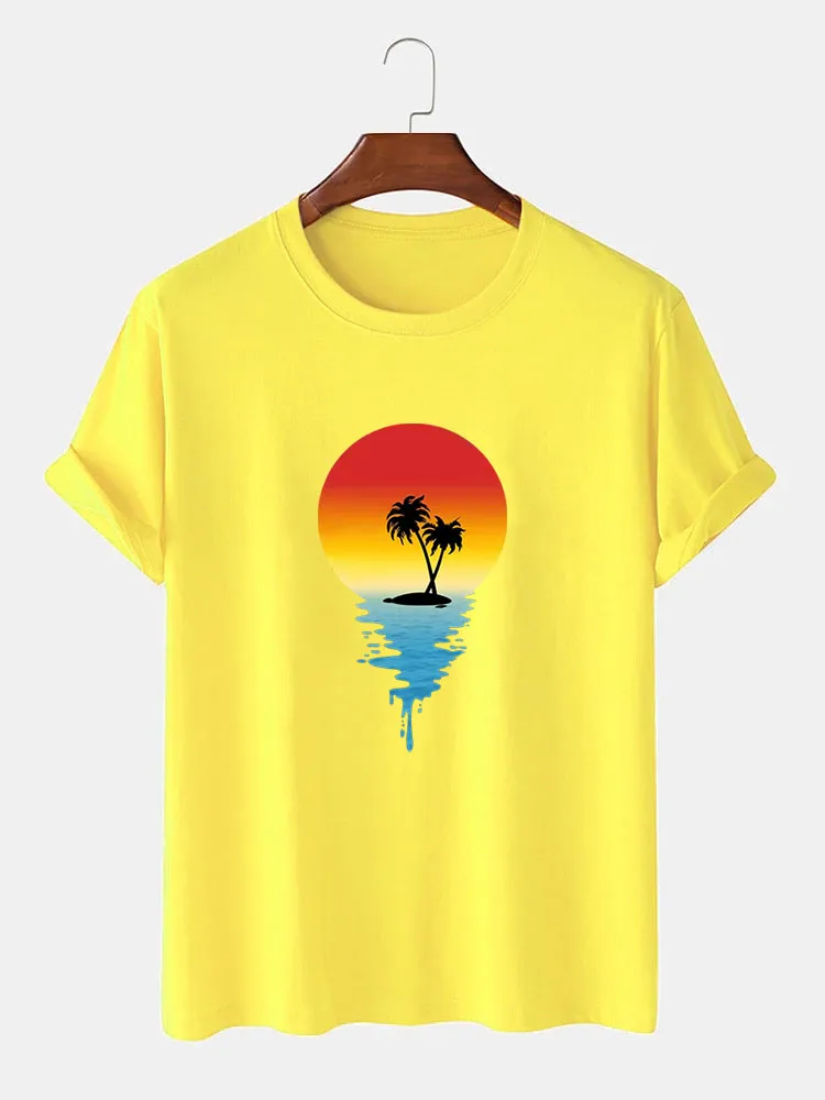 Sea Palm Tree Print T-Shirt sold by Hoooyi product image thumbnail 5
