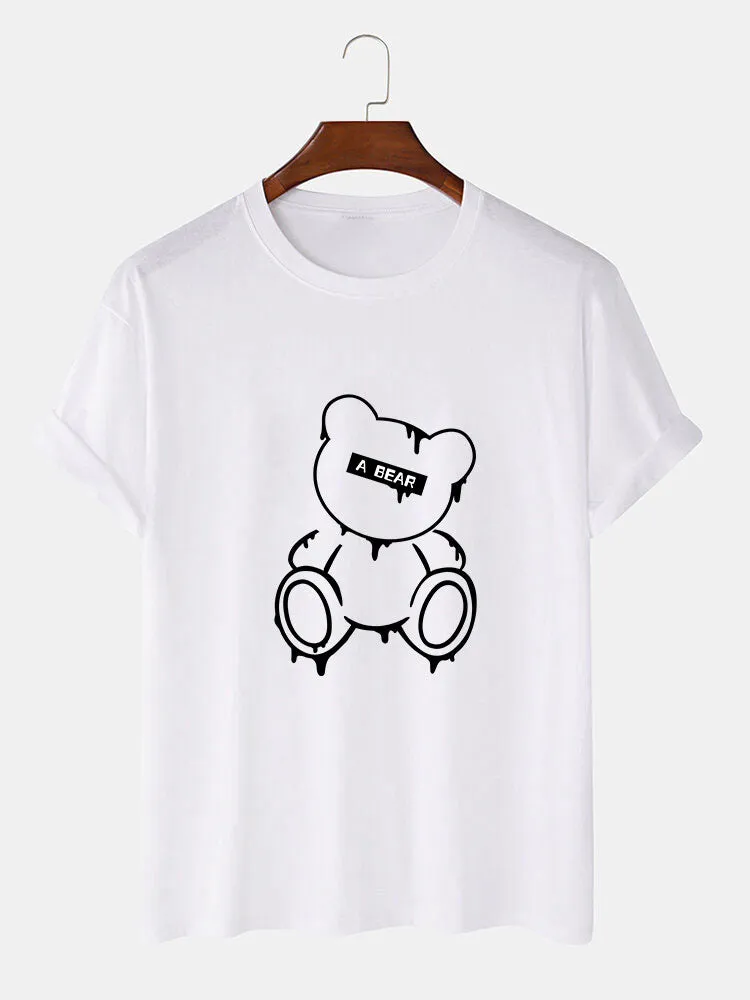 Melting Bear Print T-Shirt sold by Hoooyi product image thumbnail 2