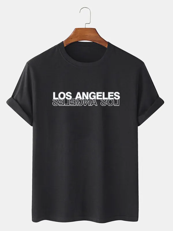 Los Angeles Print T-Shirt made by Hoooyi