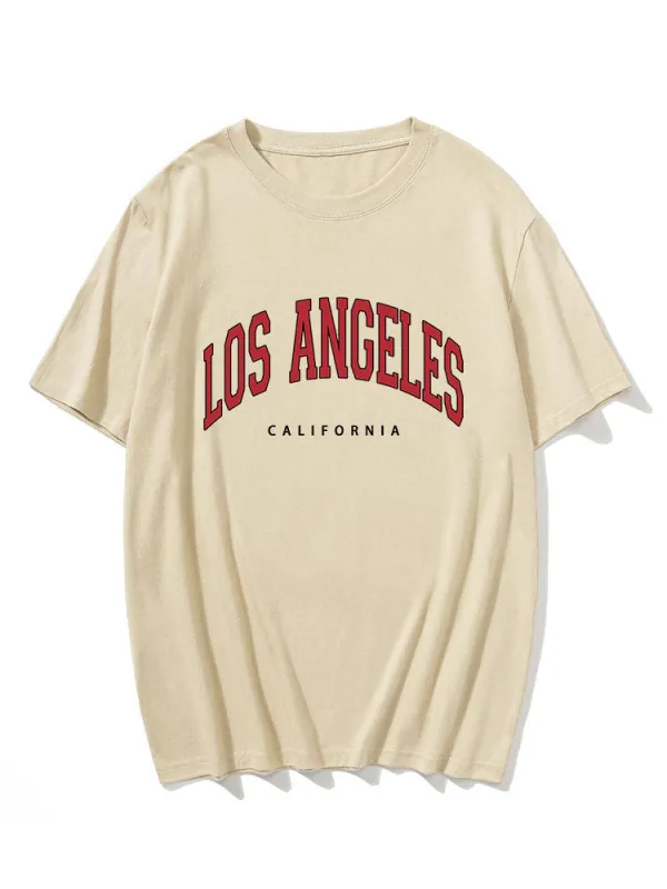 Los Angeles Print T-Shirt made by Hoooyi