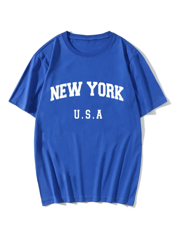 New York Print T-Shirt sold by Hoooyi