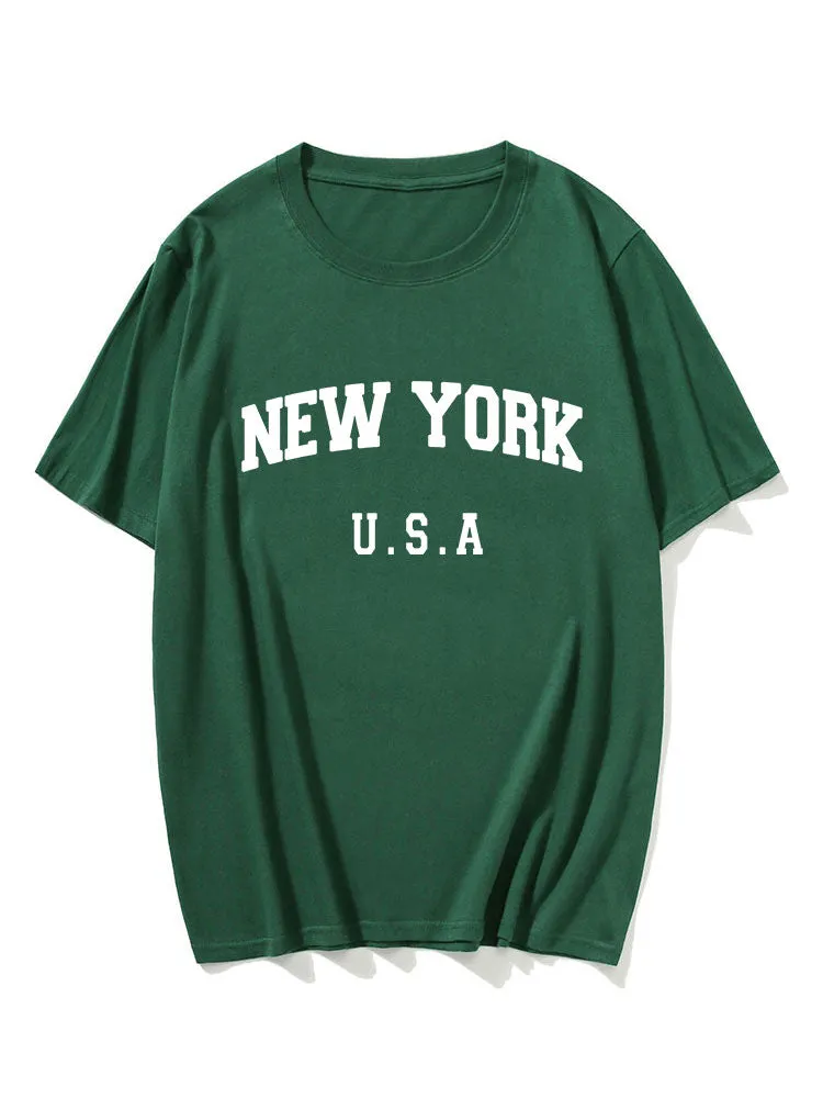 New York Print T-Shirt sold by Hoooyi product image thumbnail 4
