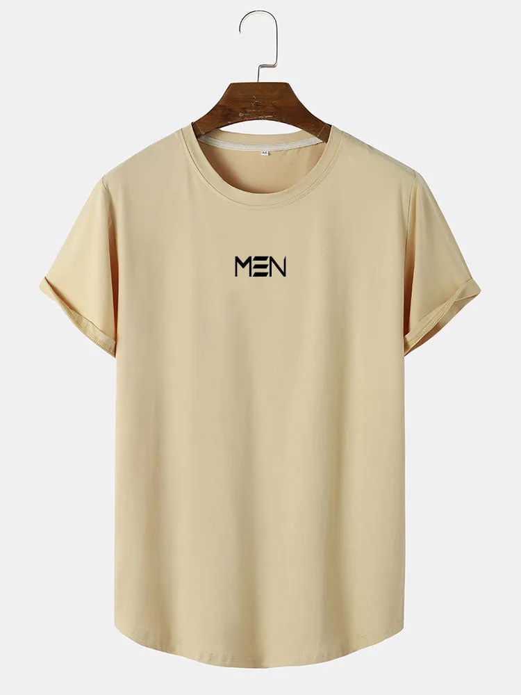 Men Letter Print T-Shirt sold by Hoooyi product image thumbnail 5