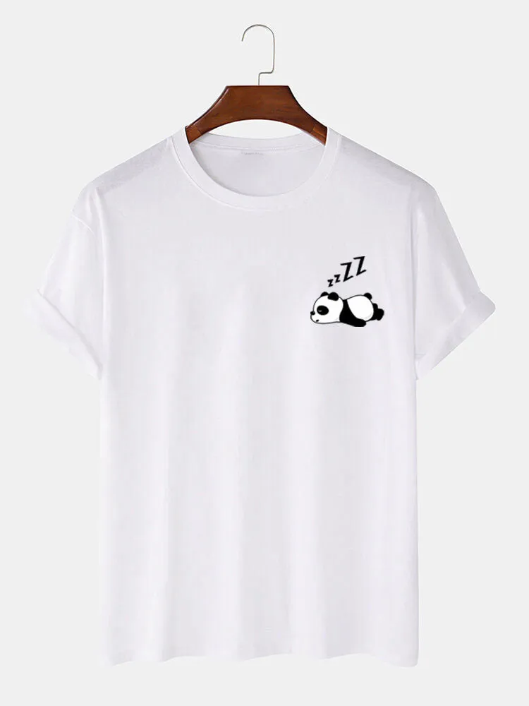Lazy Panda Print T-Shirt sold by Hoooyi