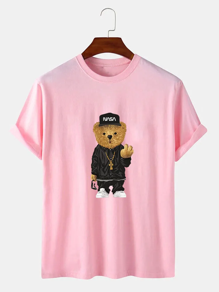Hip Hop Bear Print T-Shirt sold by Hoooyi product image thumbnail 5