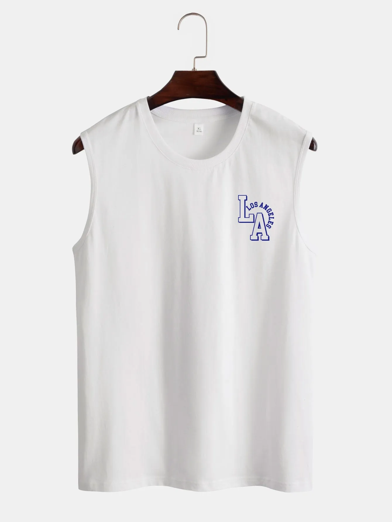 LA Letter Print Tank Top sold by Hoooyi