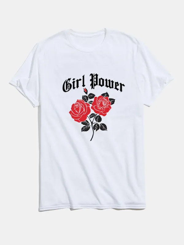 Gothic Character Rose Graphic T-Shirts sold by Hoooyi