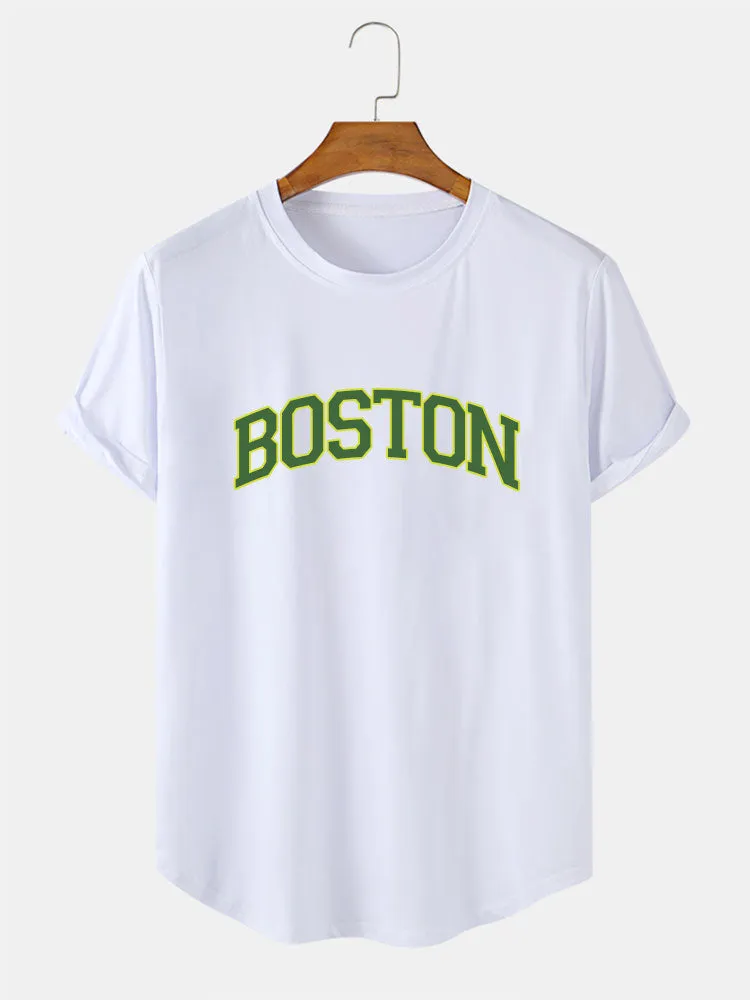Boston Green Print T-Shirt sold by Hoooyi