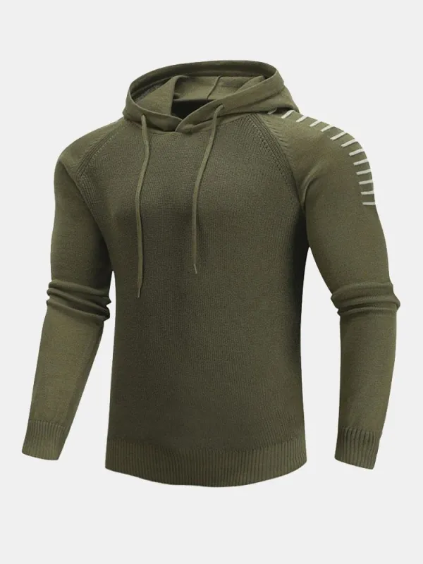 Slim Fit Raglan Sleeve Hooded Sweater sold by Hoooyi