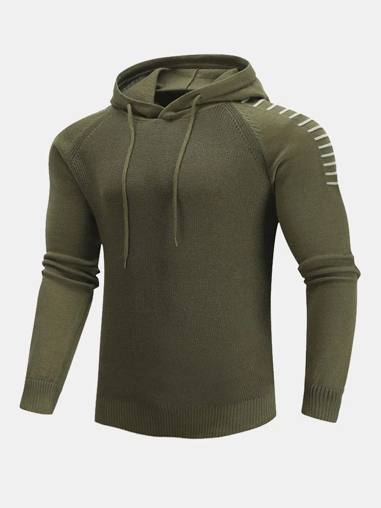 Slim Fit Raglan Sleeve Hooded Sweater sold by Hoooyi