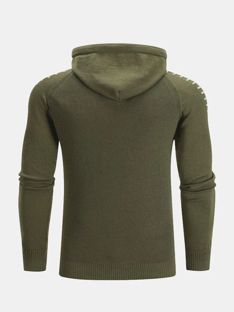 Slim Fit Raglan Sleeve Hooded Sweater sold by Hoooyi product image thumbnail 3