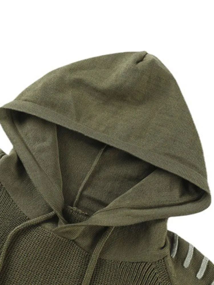 Slim Fit Raglan Sleeve Hooded Sweater sold by Hoooyi product image thumbnail 4