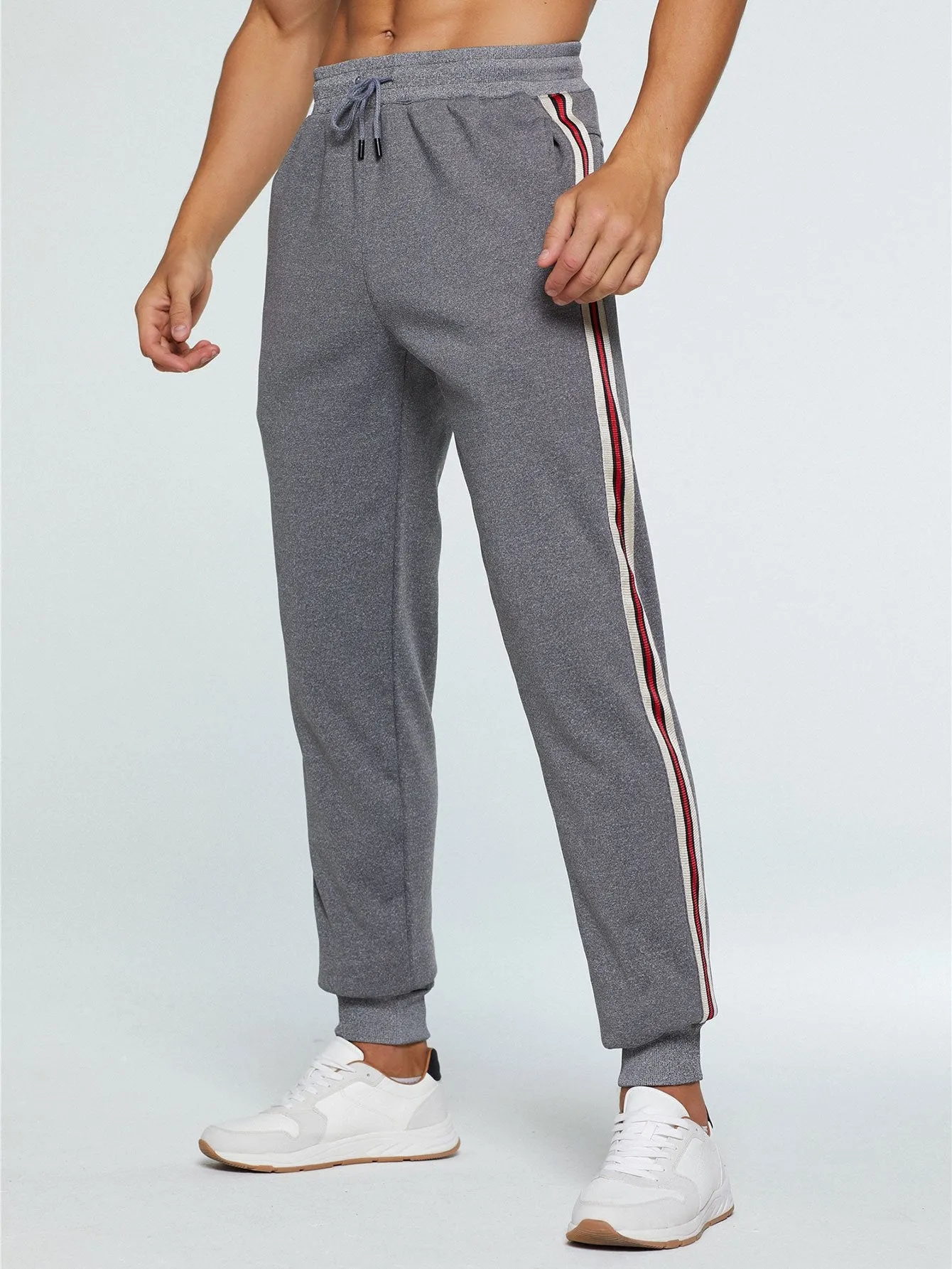 Teddy Lined Side Stripe Joggers sold by Hoooyi product image thumbnail 5