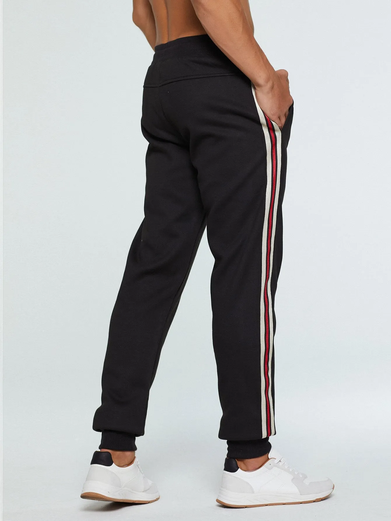 Teddy Lined Side Stripe Joggers sold by Hoooyi product image thumbnail 4