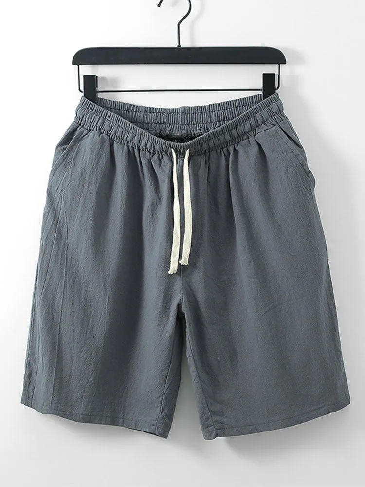 Man Cotton Drawstring Shorts sold by Hoooyi product image thumbnail 4