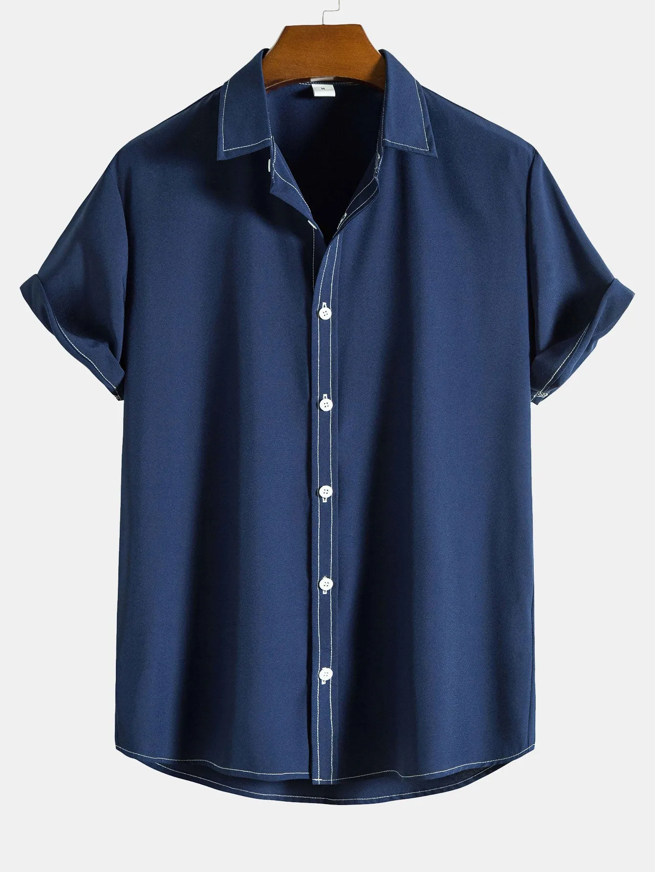 Man Regular Fit Button Up Shirt sold by Hoooyi product image thumbnail 2
