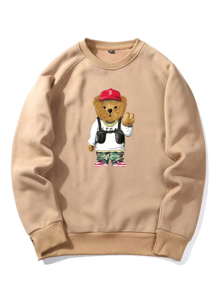 Cartoon Bear Print Sweatshirt sold by Hoooyi product image thumbnail 3