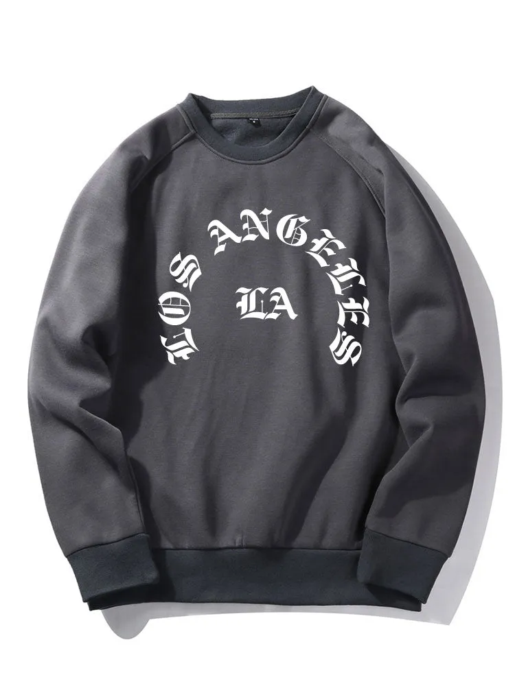 LA Letter Print Sweatshirt sold by Hoooyi product image thumbnail 3